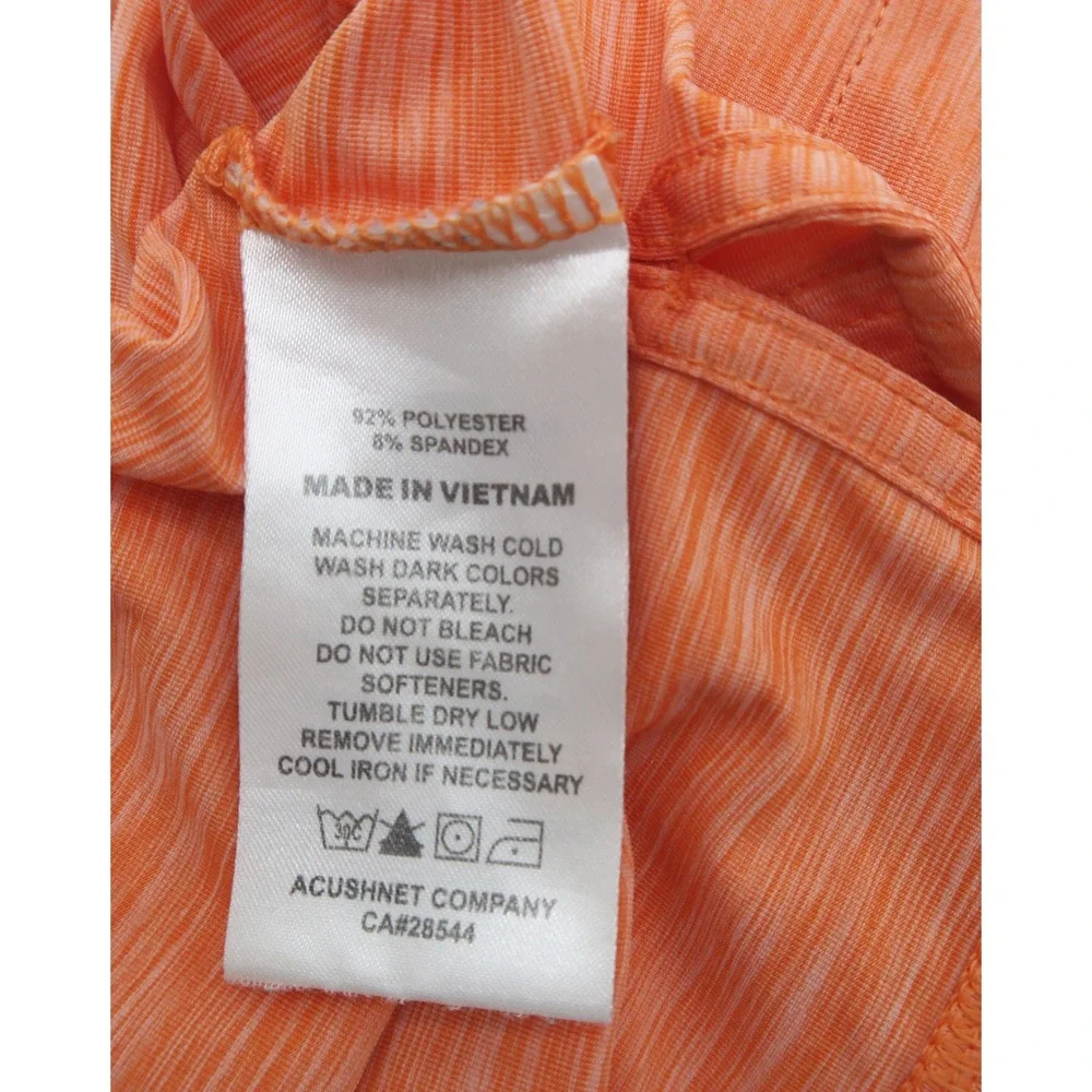 FootJoy Mens‎ ProDry Golf Polo Shirt Orange Space Dye Ocean City Logo Small S